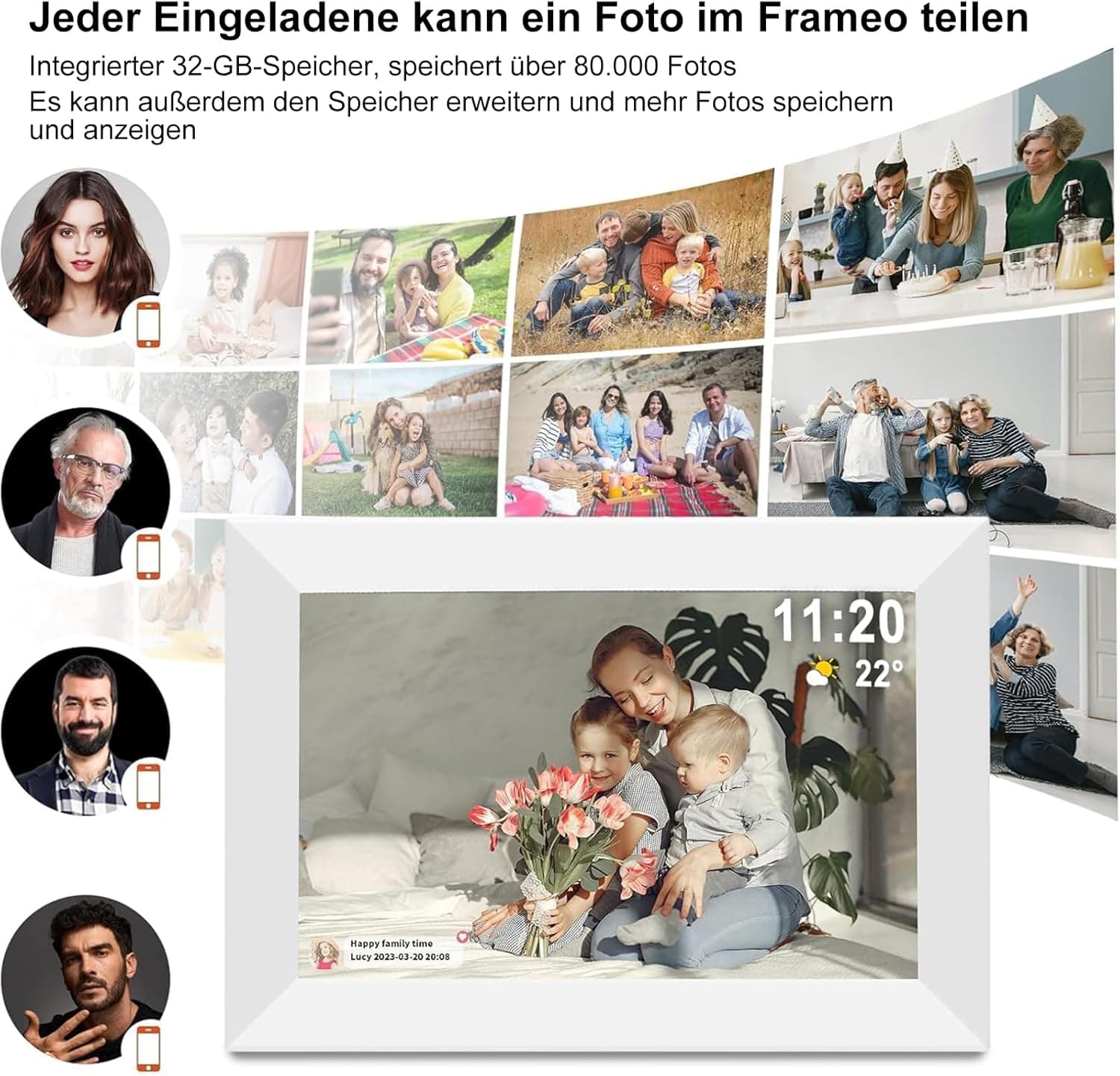Frameo 10,1" digitaler Bilderrahmen 32 GB 📷
