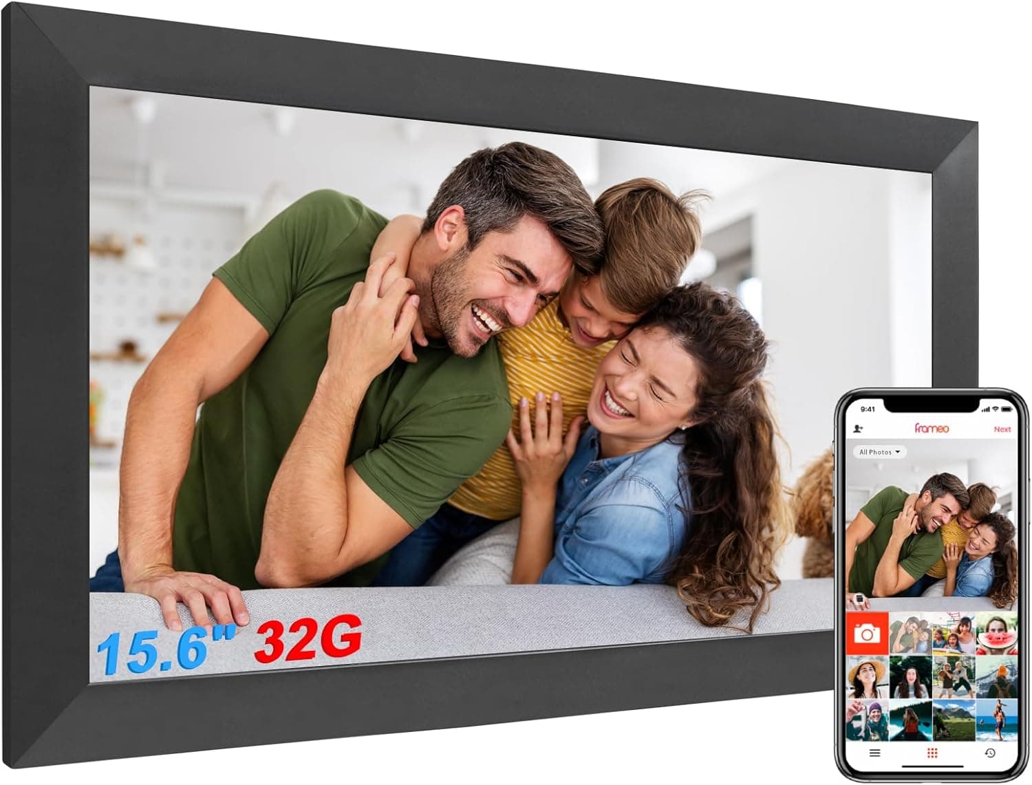 Frameo Digital Photo Frame 15,6" Full‑HD Bilderrahmen 📷