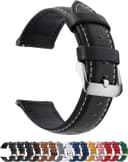 Thumbnail principal de Fullmosa 22mm Leder-Uhrband Schwarz ⌚