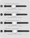 Thumbnail 4 de Fullmosa 22mm Leder-Uhrband Schwarz ⌚