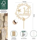 Thumbnail 1 de Giftota Cake Topper 14. Geburtstag Holz mit LED 🎂