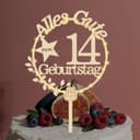 Thumbnail 2 de Giftota Cake Topper 14. Geburtstag Holz mit LED 🎂
