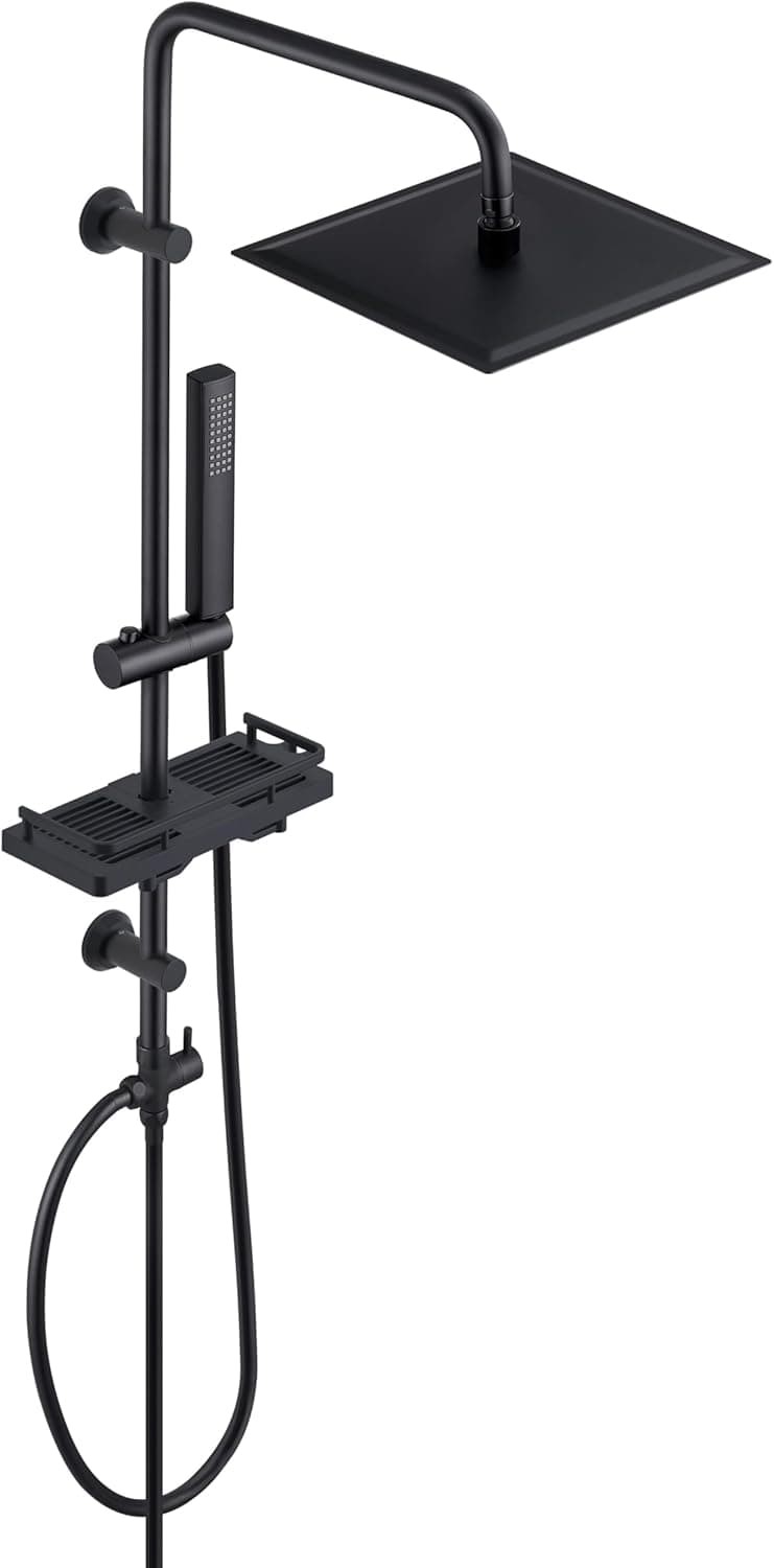 Görbach Regendusche Duschsystem mit Ablage, wassersparend, Edelstahl ⌚💧