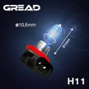 Thumbnail 3 de Gread H11 Lampe Auto 12V 55W super white 8500K Scheinwerferbirne 📺