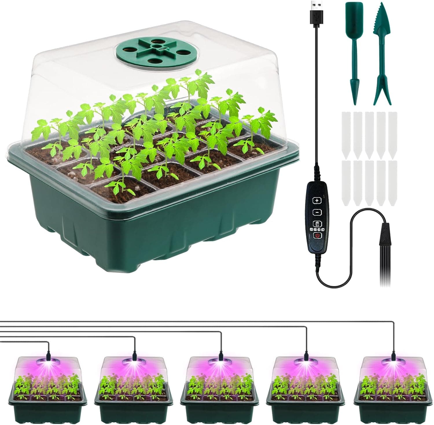 Green-A Mini-Gewächshaus Set 5 Stück 🌱