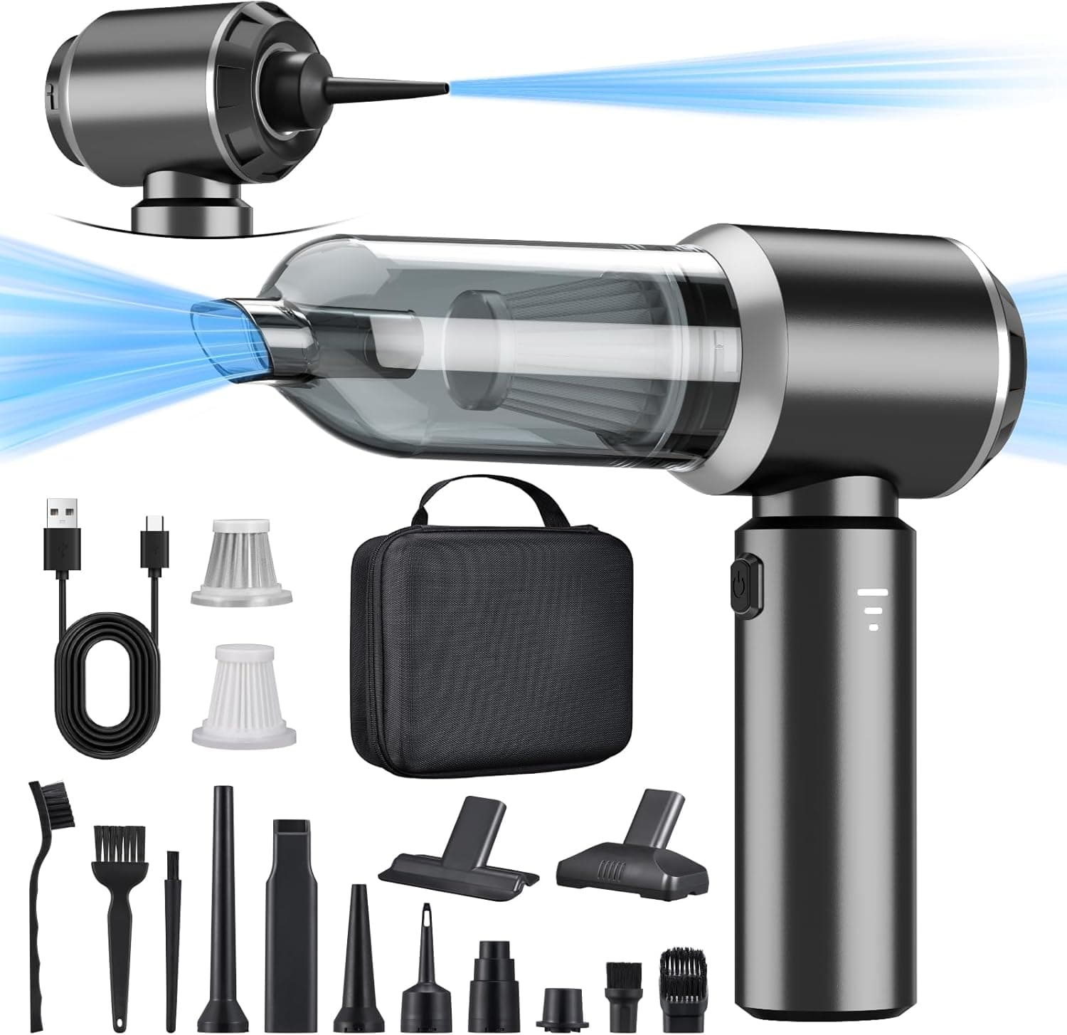 Handstaubsauger 2‑in‑1 Akku 18000 PA kabellos 📱