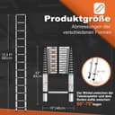 Thumbnail 4 de HBTower Teleskopleiter 3,8 m Aluminium mit Tragkraft 150 kg ⌚