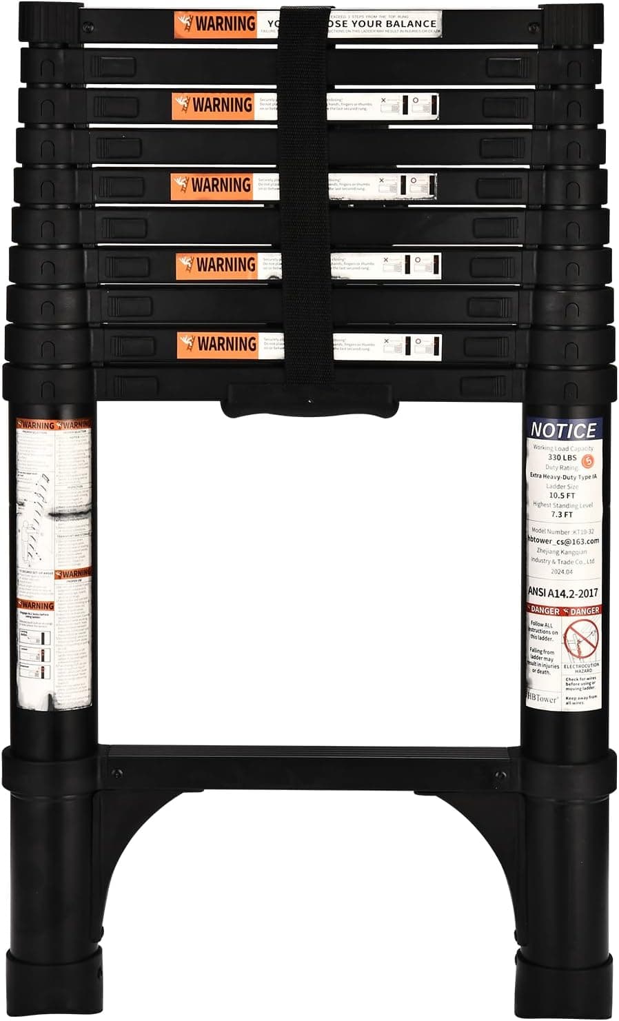 HBTower Teleskopleiter 3,2 m Aluminium Steckleiter ⛏️