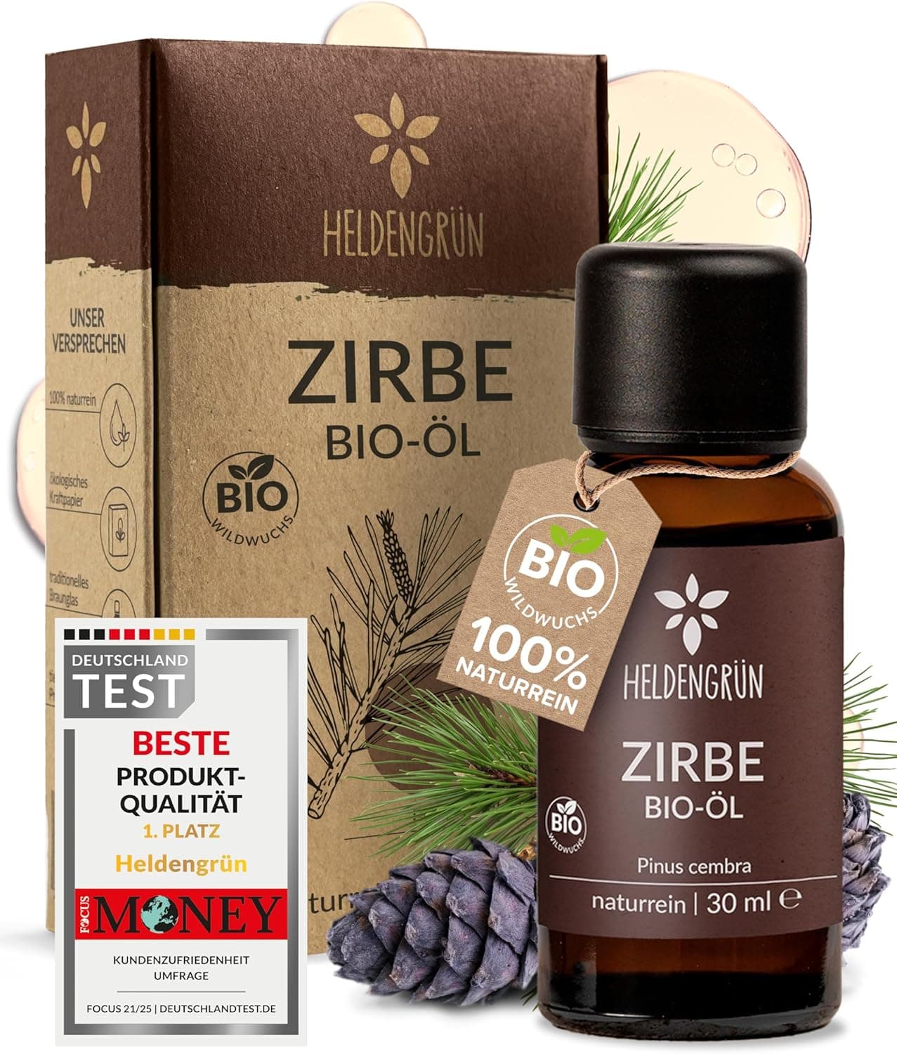 Heldengrün BIO Zirbenöl 100% naturrein 🌿