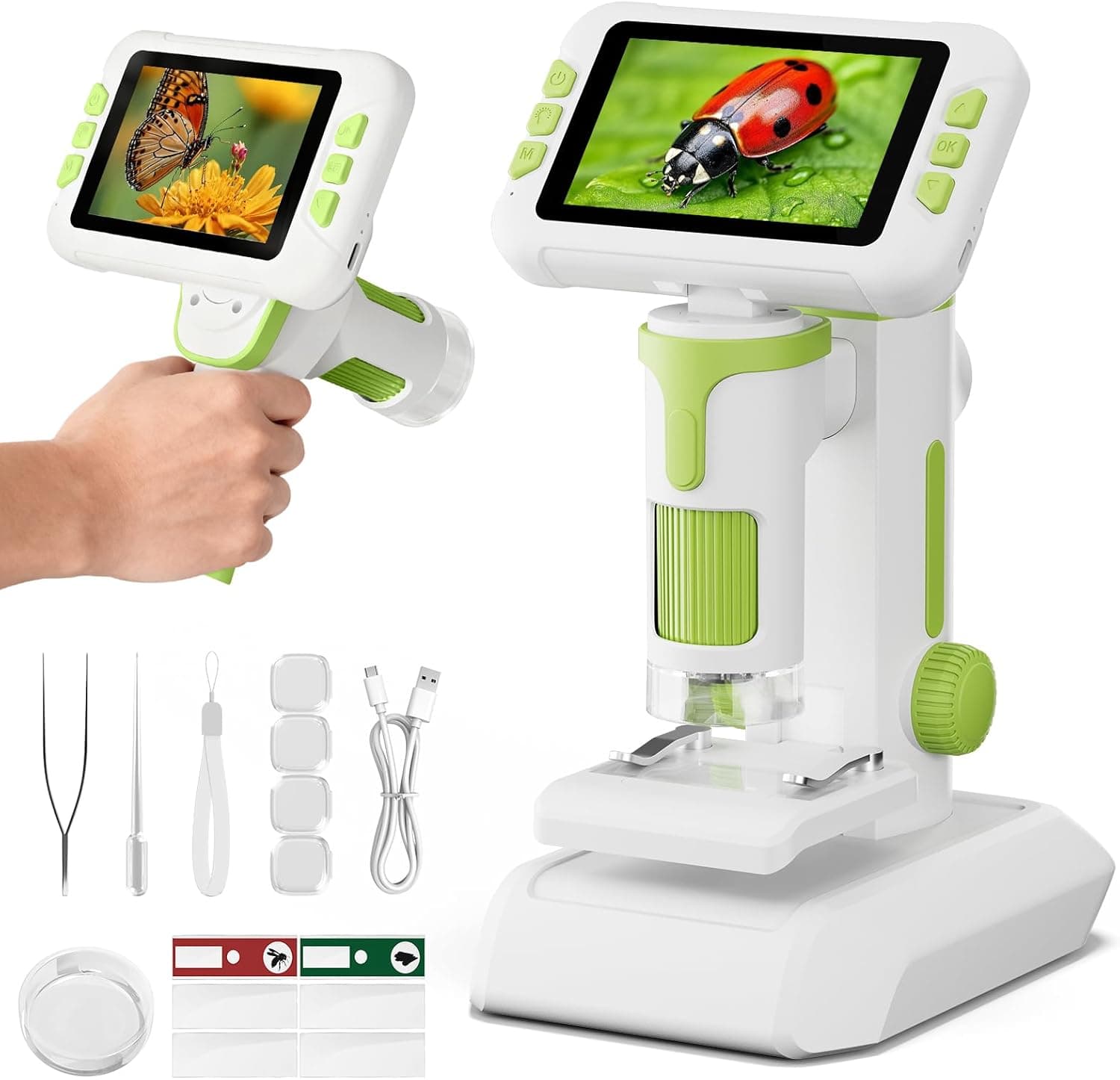 HEWEIMEI 1600X Mikroskop für Kinder 4K 4,0" IPS-Bildschirm ⌚? 🎯