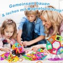 Thumbnail 4 de HISHOPTOY Magnetische Bausteine 120 Teile Baukasten 🧩