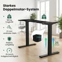 Thumbnail 2 de Homall höhenverstellbares Schreibtischgestell 100 kg 🪑