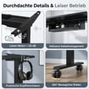 Thumbnail 3 de Homall höhenverstellbares Schreibtischgestell 100 kg 🪑