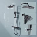 Thumbnail 1 de HOMELODY Duschsystem 30 cm Schwarz 🚿