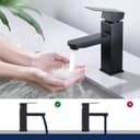 Thumbnail 1 de HOMELODY Einhebelmischer Badarmatur schwarz für Waschbecken 🎯