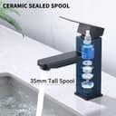 Thumbnail 3 de HOMELODY Einhebelmischer Badarmatur schwarz für Waschbecken 🎯