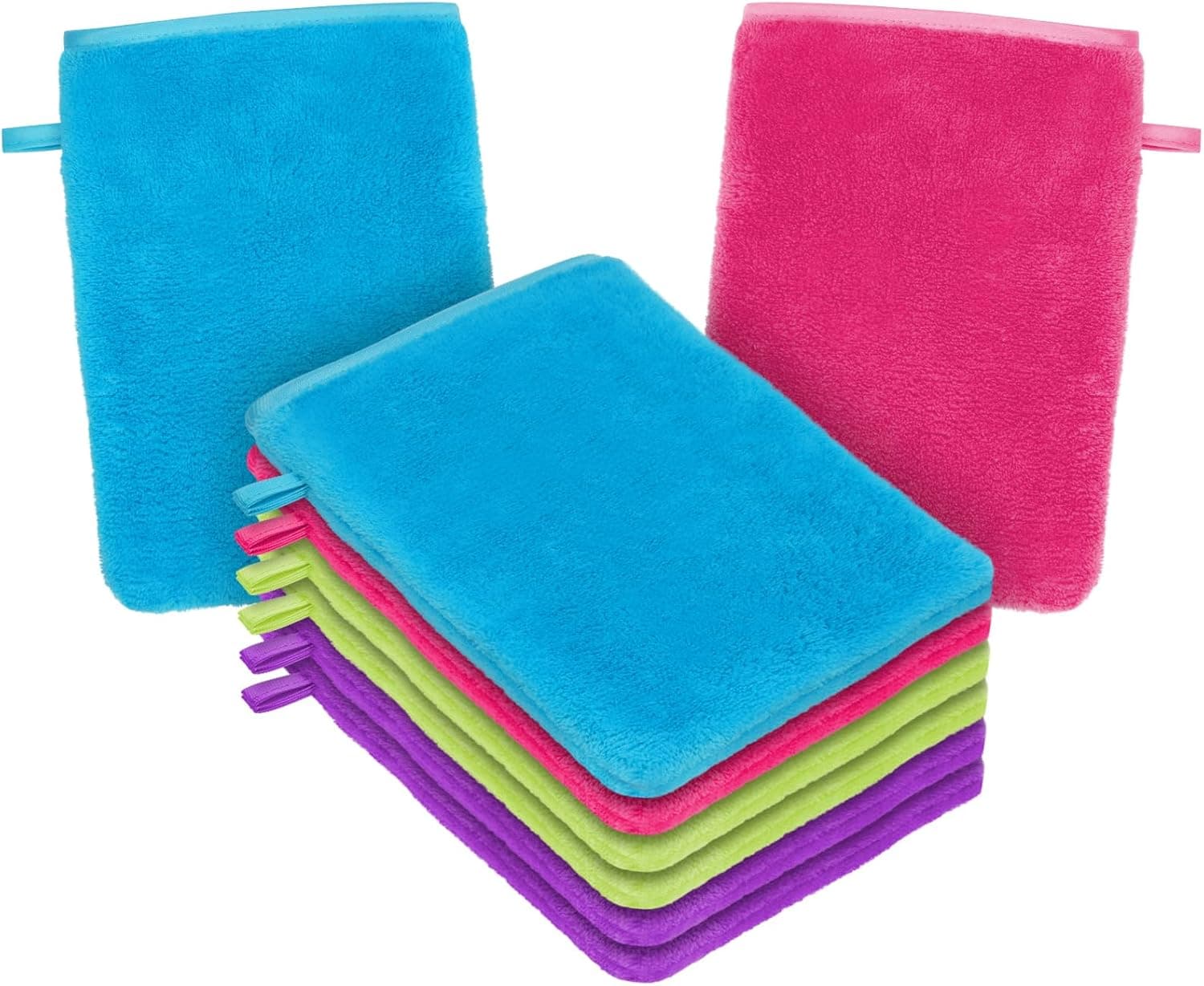 HOTUT Frottee Waschhandschuhe 8er Set, 20×15 cm 🧴