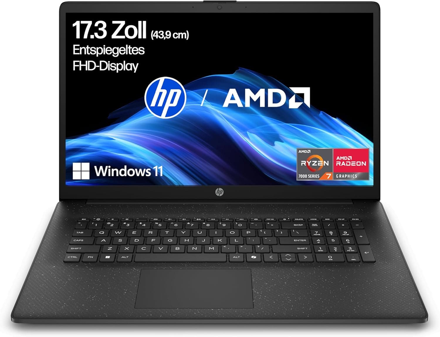 HP Laptop 17,3" FHD Ryzen 7 7730U, 16 GB RAM 💻