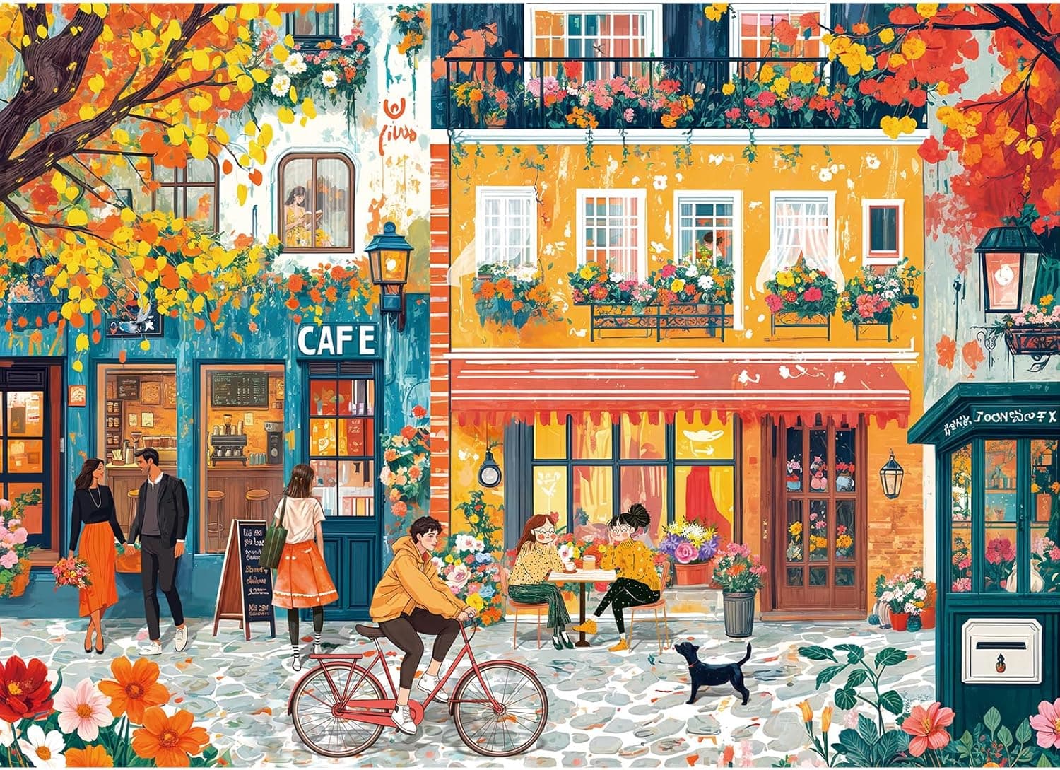 HUADADA Puzzle Romantische Straße 1000 Teile 🧩