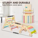 Thumbnail 6 de Indoor Klettergerüst ab 1 Jahr Montessori Kletterbogen mit Kissen ⌚