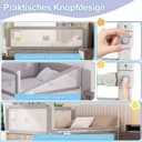 Thumbnail 4 de Jopassy Bettgitter 200 cm + 180 cm, höhenverstellbar ⛑️