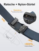 Thumbnail 6 de JUKMO Automatikgürtel Nylon 3,8 cm für Herren 🧷