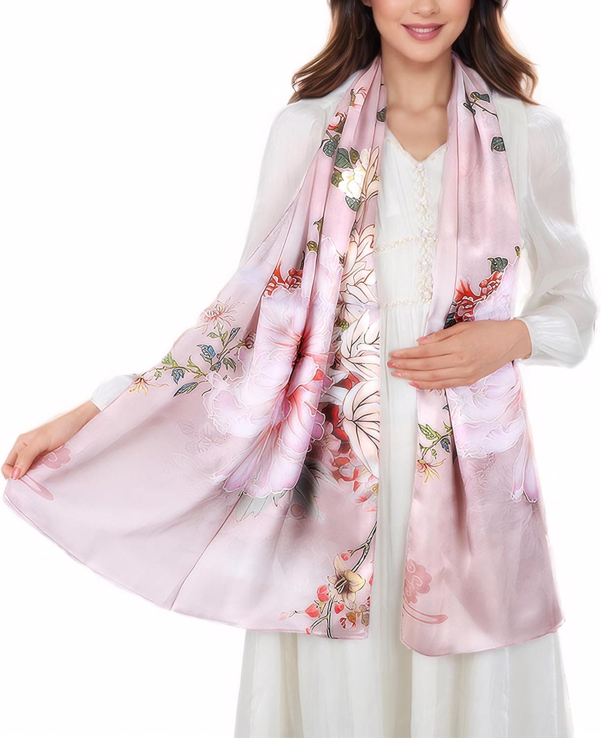 KALOEY Seidenschal 100% Seide 55×173 cm 🧣