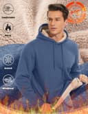 Thumbnail 2 de KEFITEVD Hoodie Herren Dicke Sherpa Fleece Winter ⌚