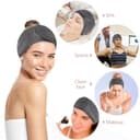 Thumbnail 3 de Kinhwa Sethaarband Mikrofaser Abschminkeinband Grau 🪬