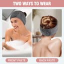 Thumbnail 4 de Kinhwa Sethaarband Mikrofaser Abschminkeinband Grau 🪬