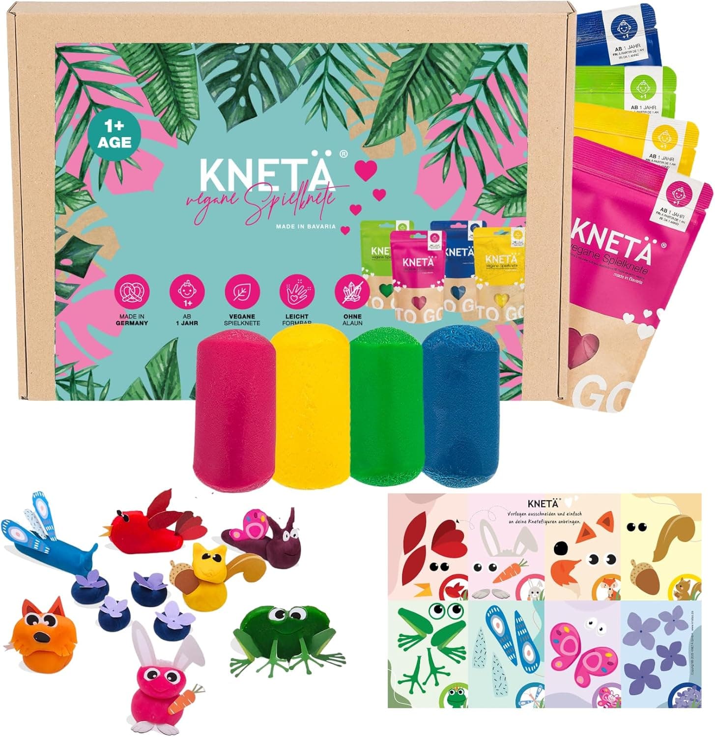 Knete Set 4x100g mit Bastelkarten ⌚ Computational