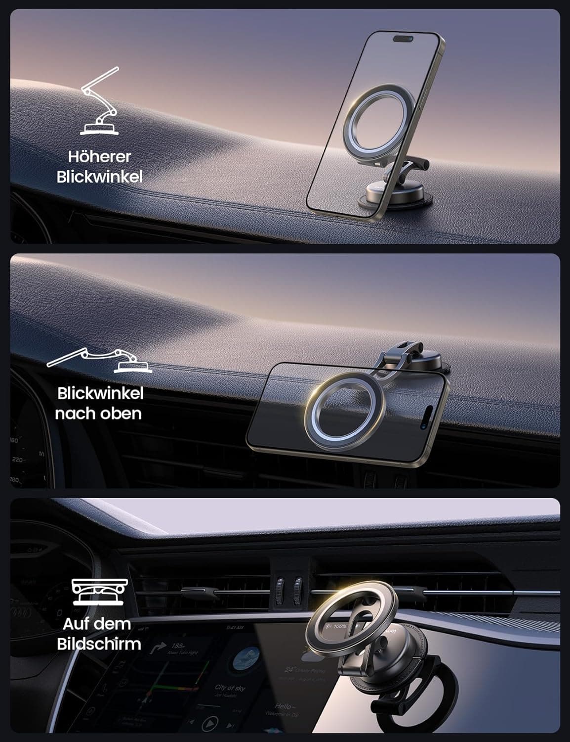 Lamicall MagSafe Auto-Halterung 360° Drehung ⌚📷