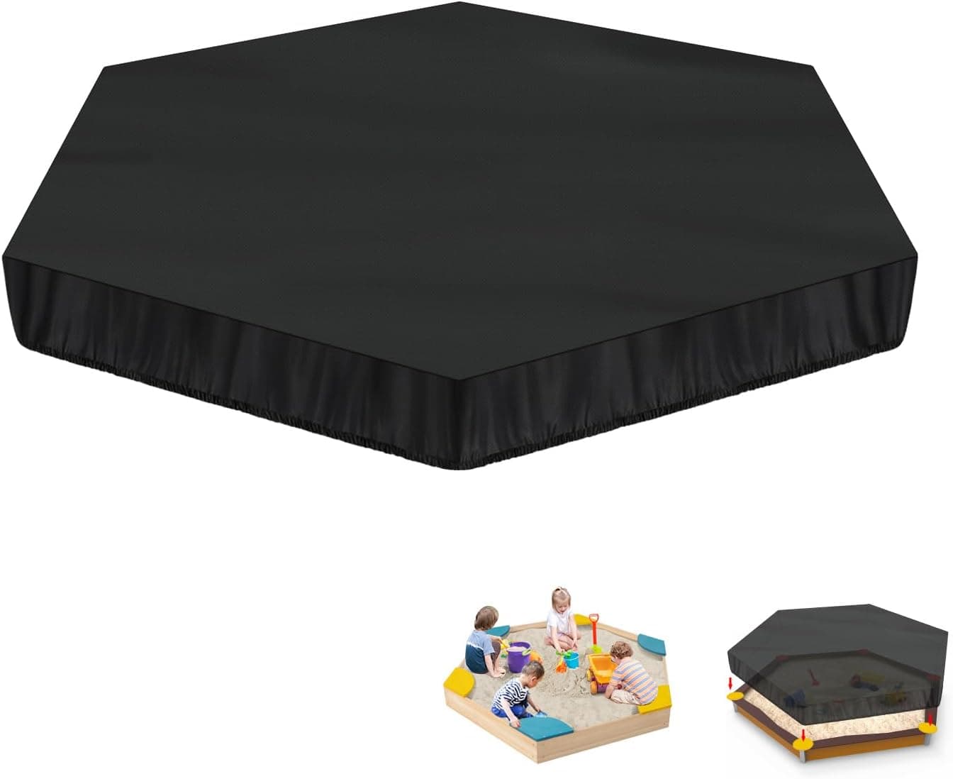 LAMUNI Sandkasten Abdeckplane 180×150×20 cm Wasserdicht 🧸