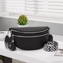 Thumbnail 1 de LANXINGLUO Bauchtasche Damen schwarz, Crossbody mit Kartenfach 🎒