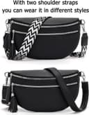 Thumbnail 3 de LANXINGLUO Bauchtasche Damen schwarz, Crossbody mit Kartenfach 🎒