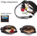 Thumbnail 4 de LANXINGLUO Bauchtasche Damen schwarz, Crossbody mit Kartenfach 🎒