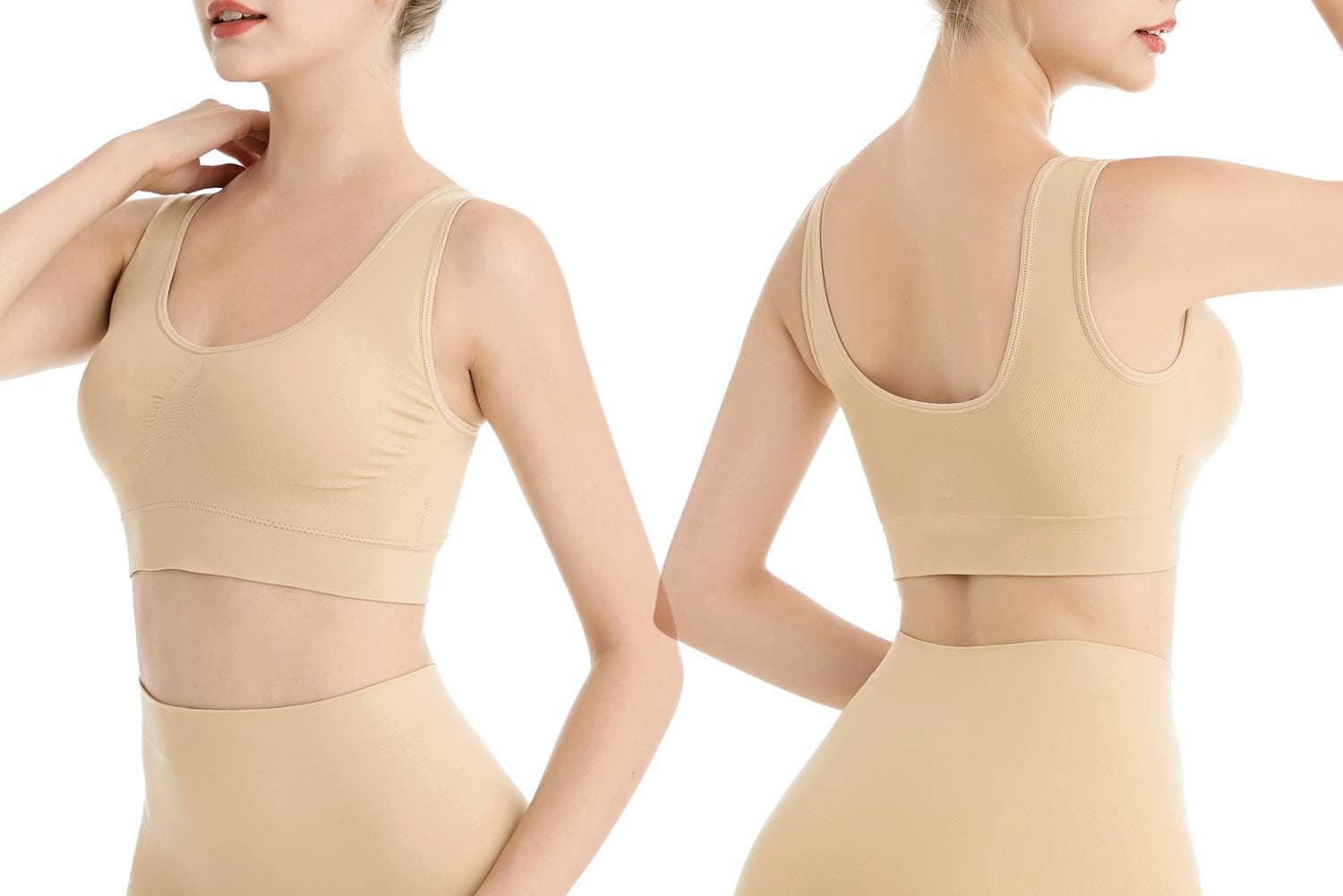 Lemef Damen Seamless Sport BH Merfarben Wohlfühl-BH ⌚