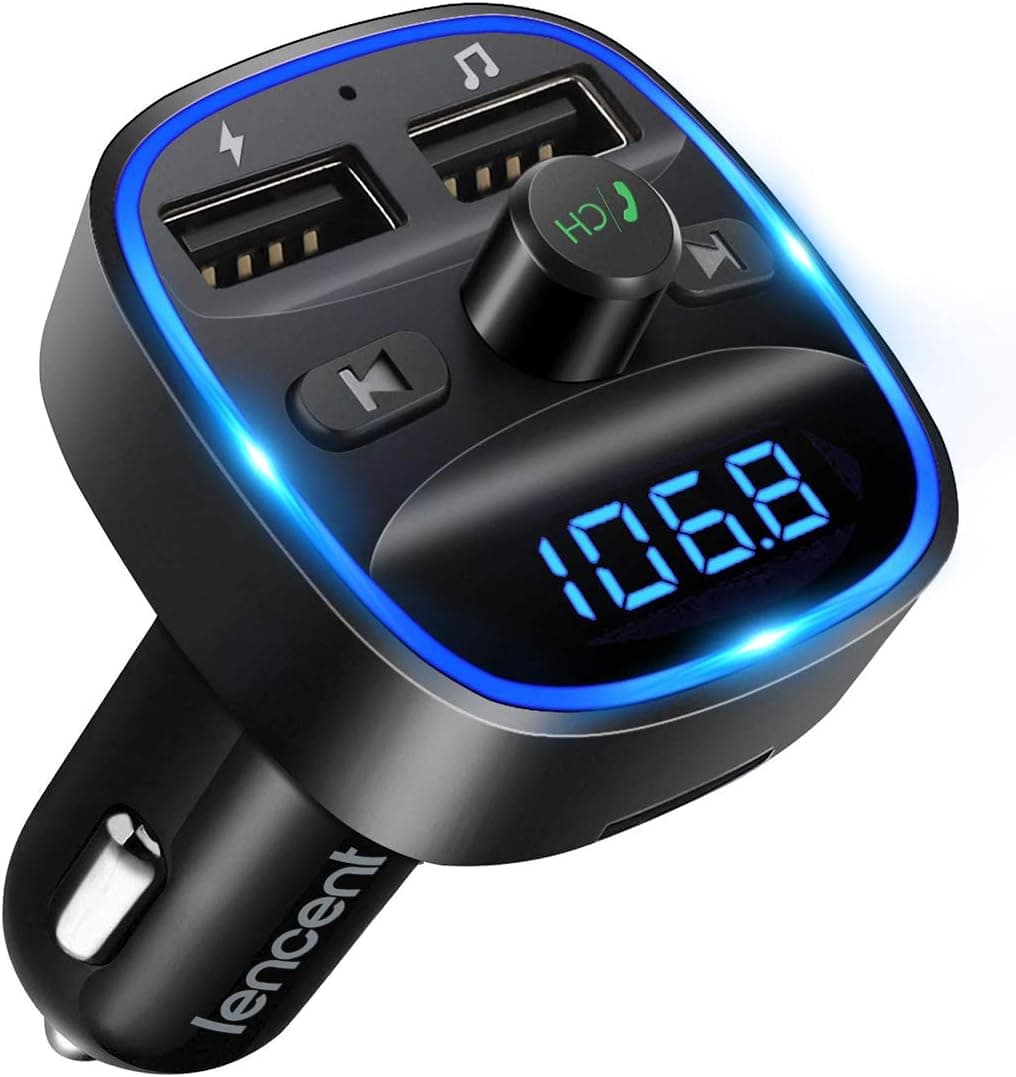 LENCENT Bluetooth FM-Transmitter fürs Auto mit 2 USB 🎧