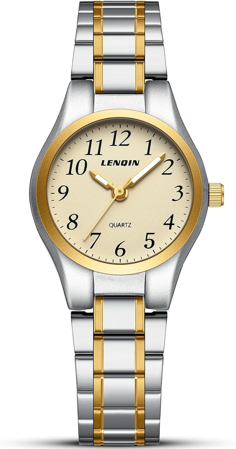 LENQIN Damenuhr Edelstahl klassisch analog ⌚