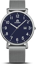 Thumbnail 4 de LENQIN Herren Uhr Edelstahl Analog Quarz 30 M Wasserfest ⌚