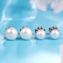 Thumbnail 5 de Limerencia Titan Ohrstecker Reinem weißer Süßwasser Perlimplantat G23 ⌚