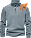 Thumbnail principal de Livonmone Herren Fleecepullover Half-Zip für Winter 🧥