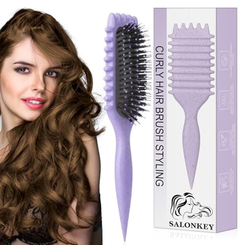 Lockenbürste für definierte Locken – Antistatische Stylingbürste für nasses & trockenes Haar ⌚