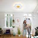 Thumbnail 4 de LUOLONG LED Deckenleuchte Kinder Deckenlampe Blumenform Holz Kinderzimmer Deckenleuchten Dimmbar 3000K-6000K 35W 50cm Junge Mädchen Baby Weiß Kinder Schlafzimmer lampe Mit Nachtlichtfunktion