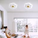Thumbnail 6 de LUOLONG LED Deckenleuchte Kinder Deckenlampe Blumenform Holz Kinderzimmer Deckenleuchten Dimmbar 3000K-6000K 35W 50cm Junge Mädchen Baby Weiß Kinder Schlafzimmer lampe Mit Nachtlichtfunktion