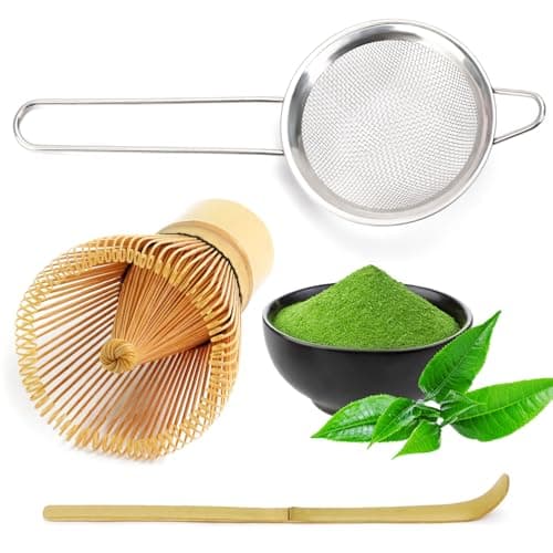 Matcha Set 3-teilig – Bambusbesen, Löffel, Sieb 🍵