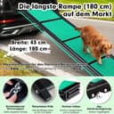 Thumbnail 3 de Maximale Länge 180cm Hunderampe für Auto 🐕