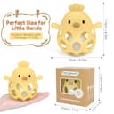 Thumbnail 2 de MCGMITT Greifball mit Rassel Beißring Silikon 0-24 Mon- Gelb 📷