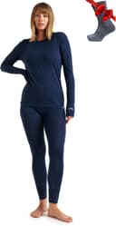 Thumbnail principal de Merino.tech 100% Merino Damen-Unterwäsche Set – Langarm & Hose 🎽