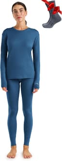 Thumbnail 4 de Merino.tech 100% Merino Damen-Unterwäsche Set – Langarm & Hose 🎽